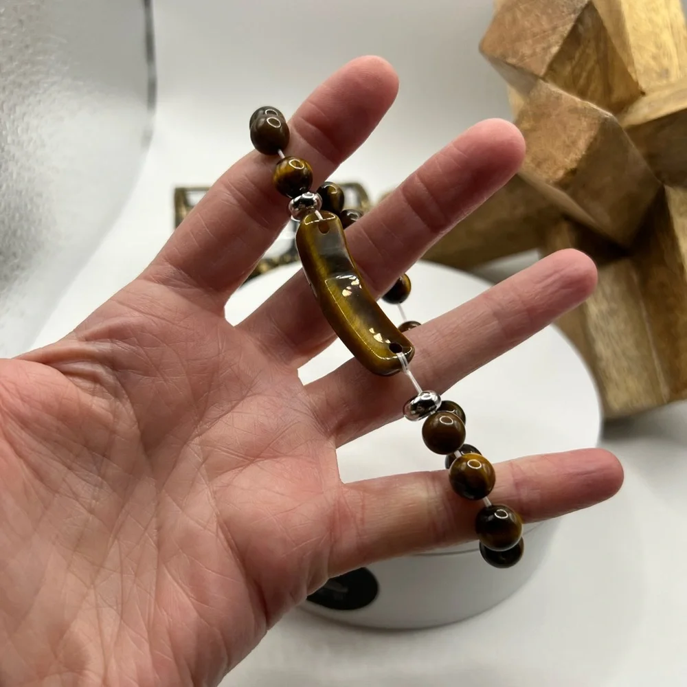Healing Stone Stretch Bracelet Natural Tigers‎ Eye Bracelet NEW